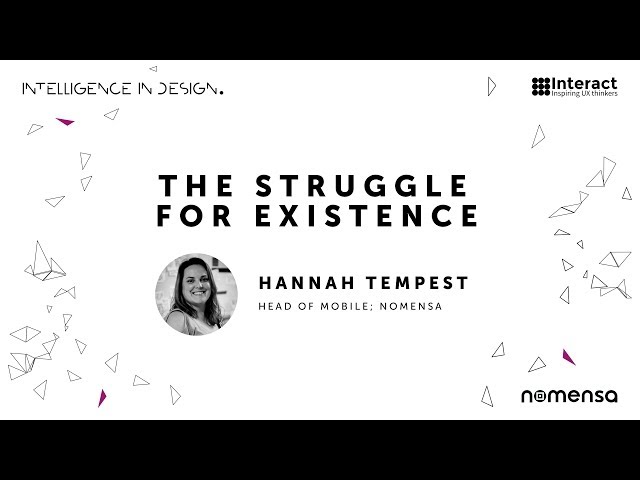 Title card for the Interact talk The Struggle for Existence