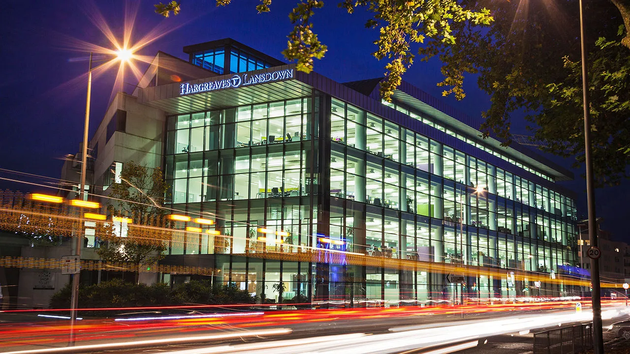 Hargreaves Lansdown headquarters in Bristol at night